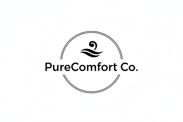 PureComfort Co. Logo Black and White
